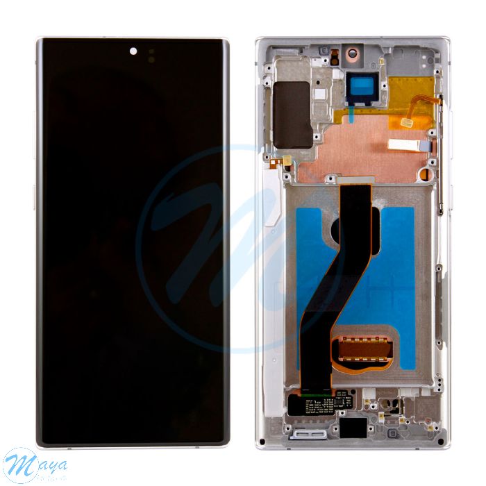 (Generic) Samsung Note 10 Plus (with) Frame Replacement Part - Aura White