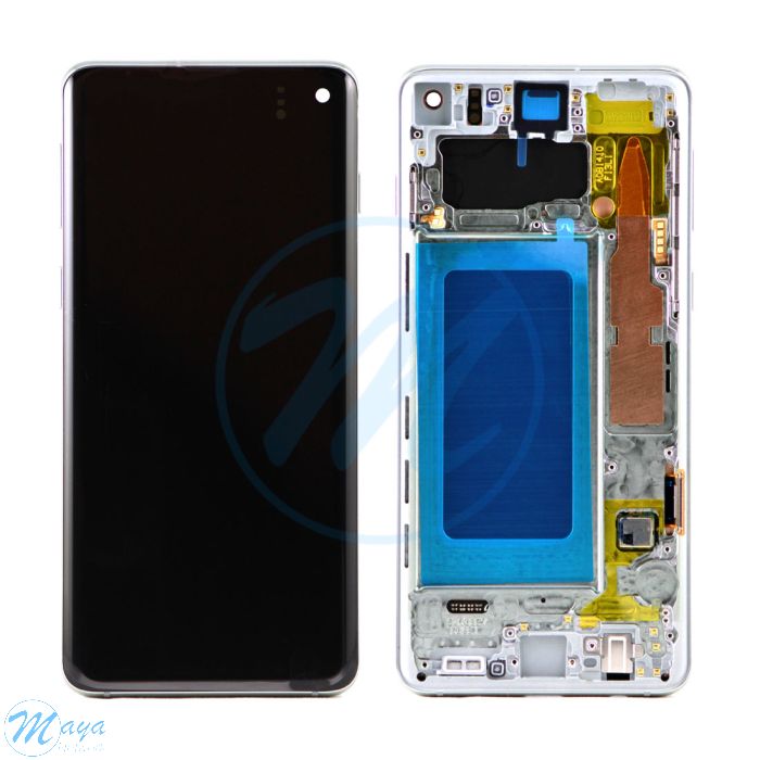 (Refurbished) Samsung S10 with Frame Replacement Part - Prism Green