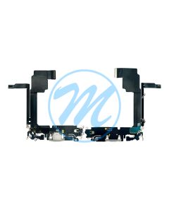 iPhone 15 Pro Max Charging Port with Flex Cable Replacement Part - White Titanium