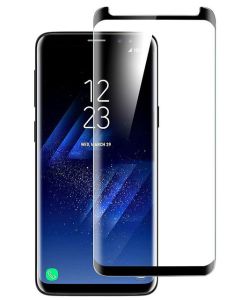 Samsung S9 Tempered Glass - Black - (without Packaging) Screen Protector - Full Coverage